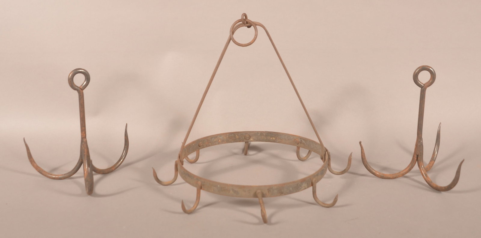 Vintage Hanging Meat Holders and Pot Rack (1 of 2)