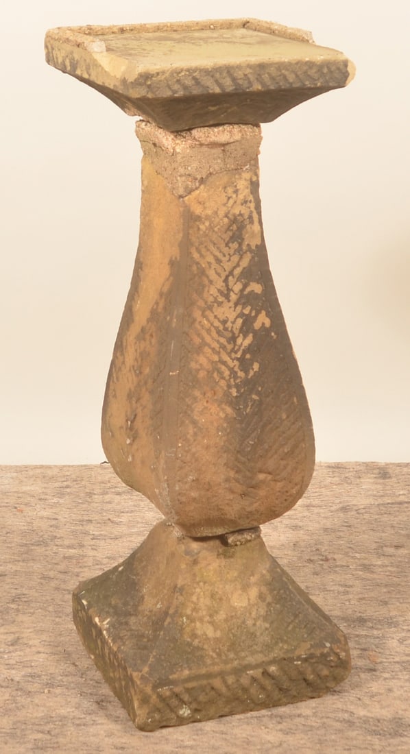 3-Piece Chiseled Sandstone Sundial Holder (1 of 5)