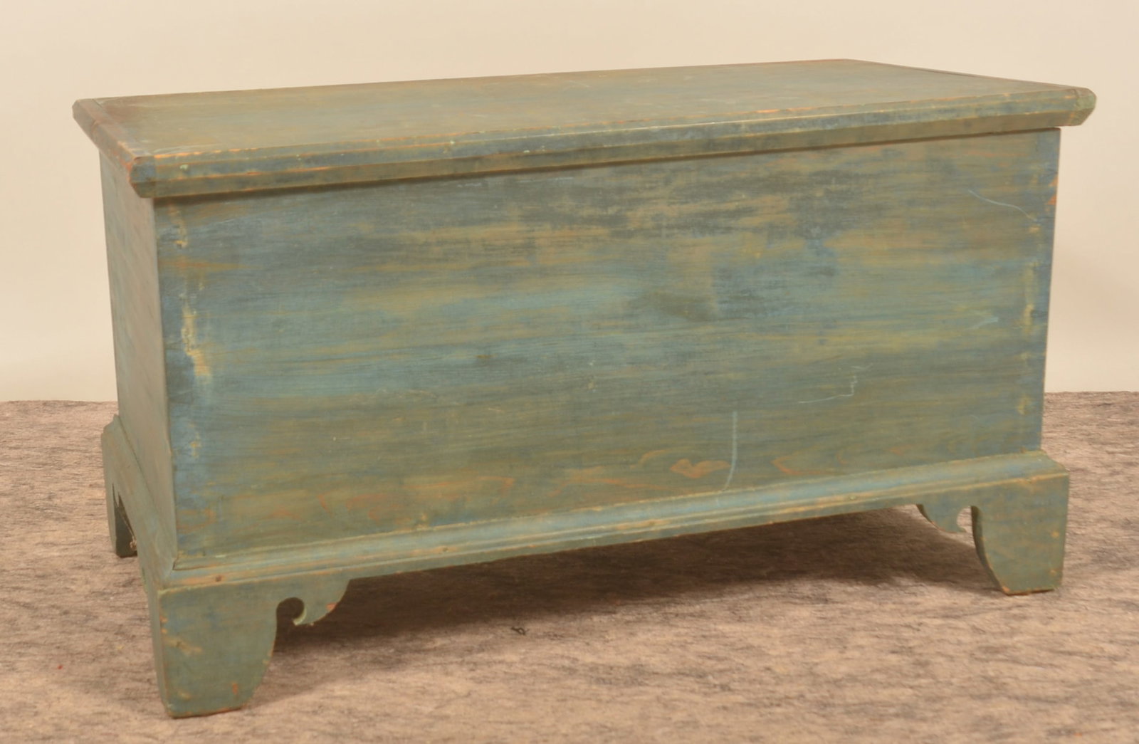 Blue-Painted Pennsylvania Dovetailed Blanket Chest (1 of 5)