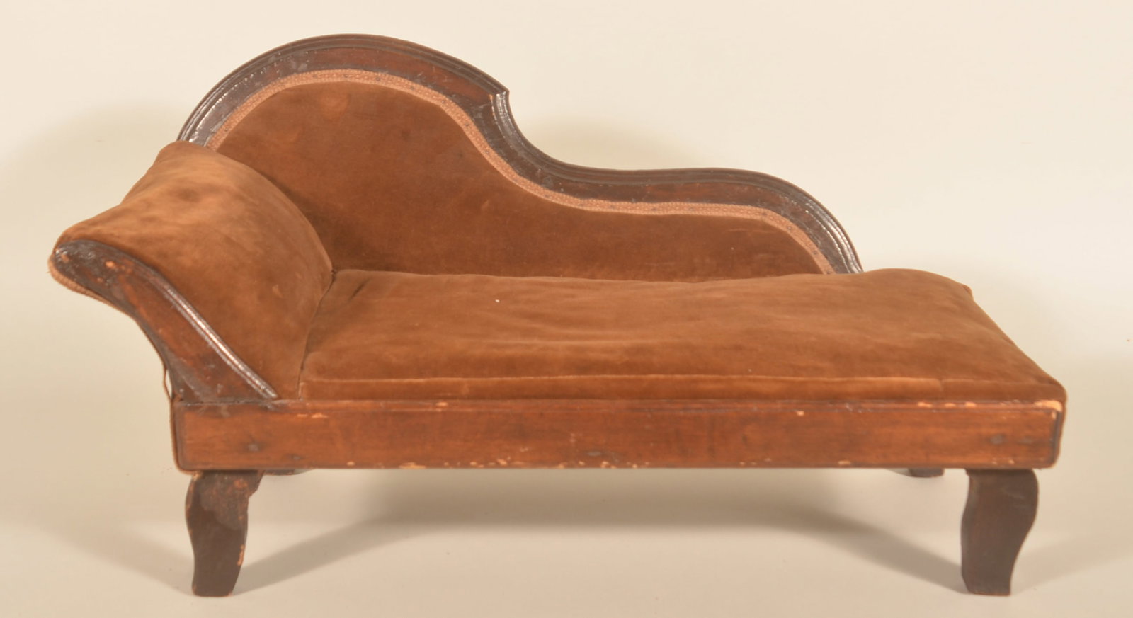 Antique Child's Velvet Fainting Couch (1 of 4)