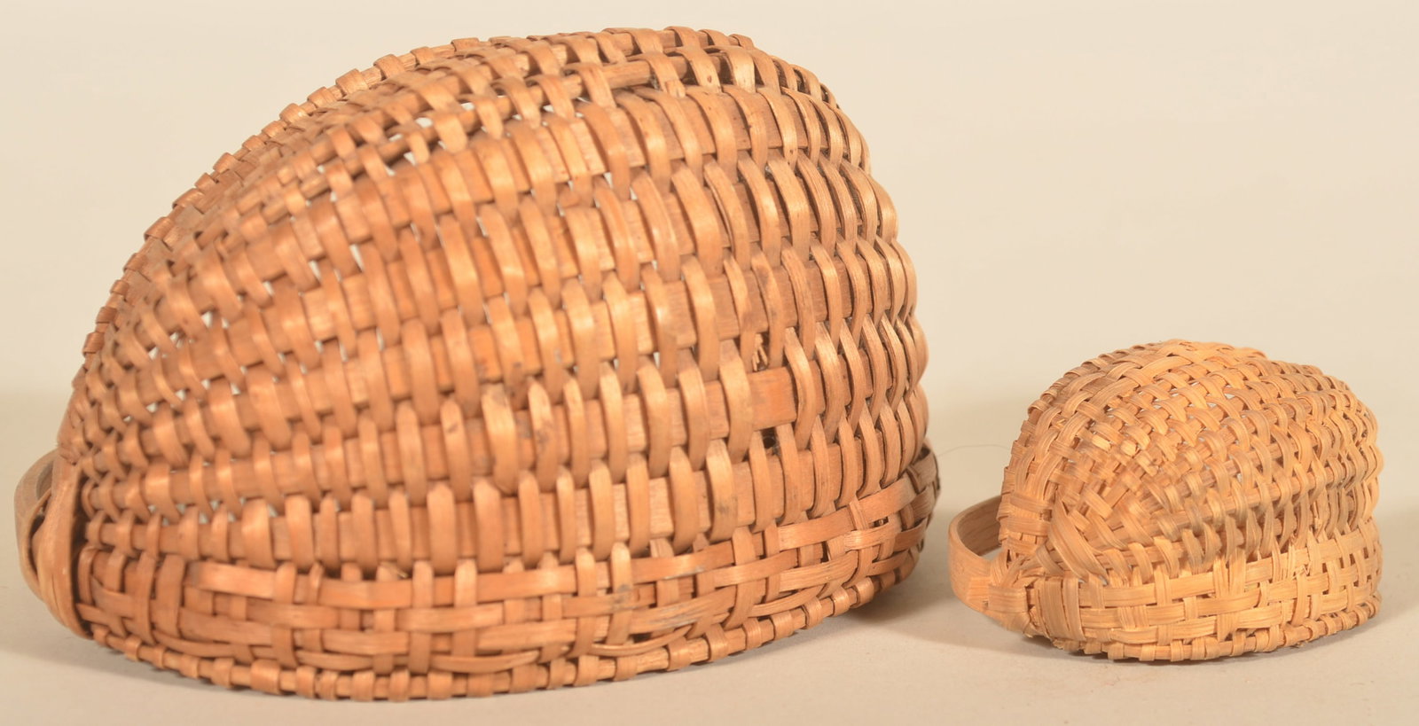2 Splint Oak Wall Baskets - 4