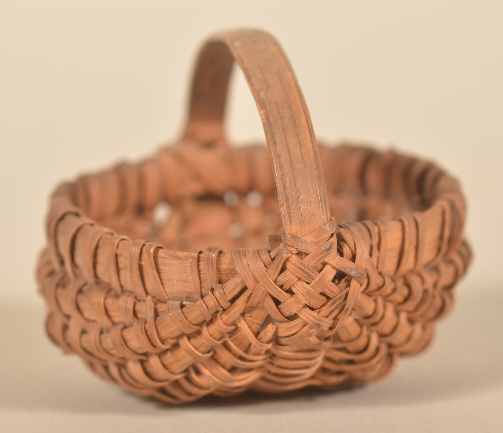 Antique Splint Oak Miniature Basket (1 of 5)