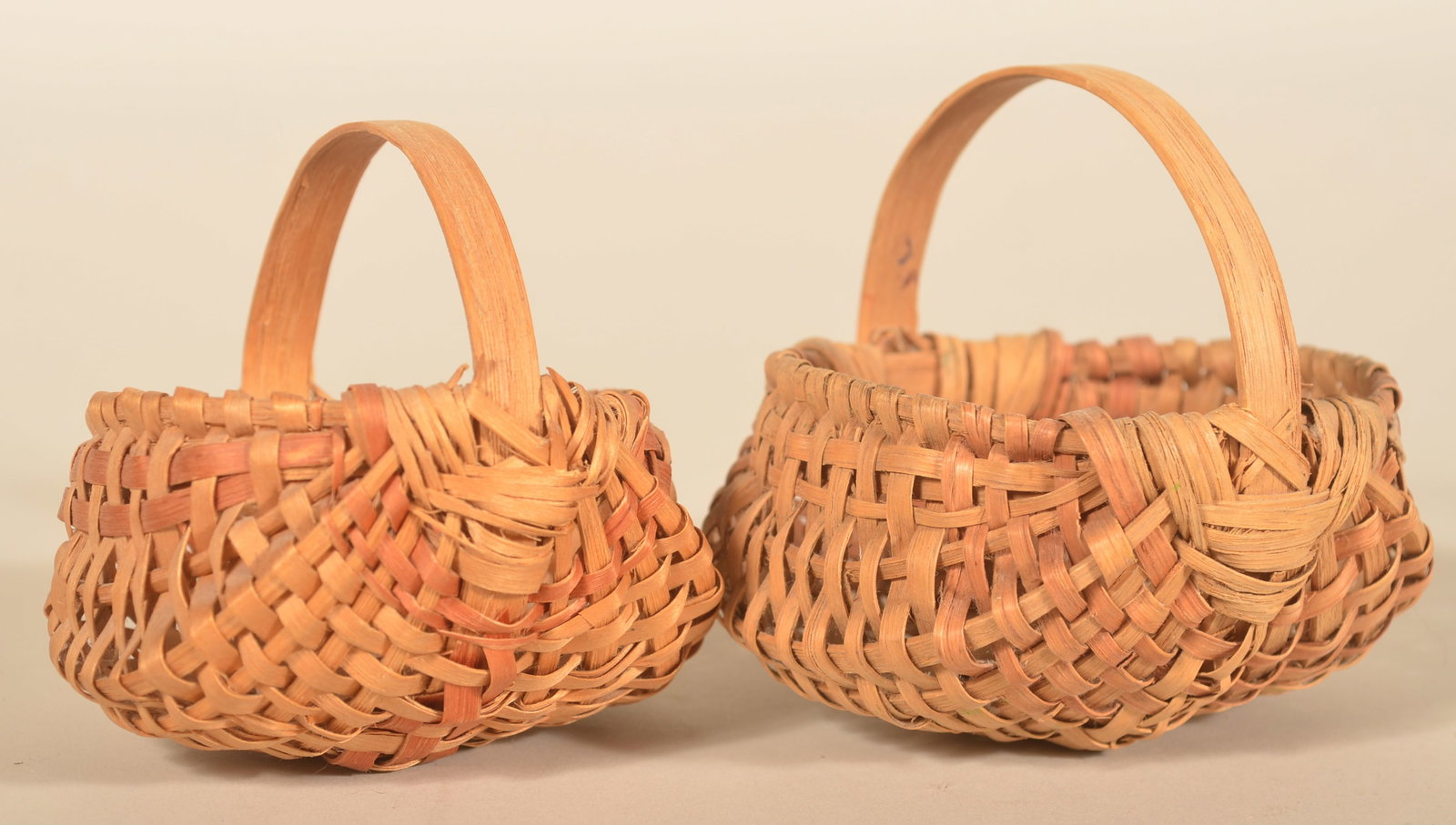 Pair of Splint Oak Miniature Baskets (1 of 5)