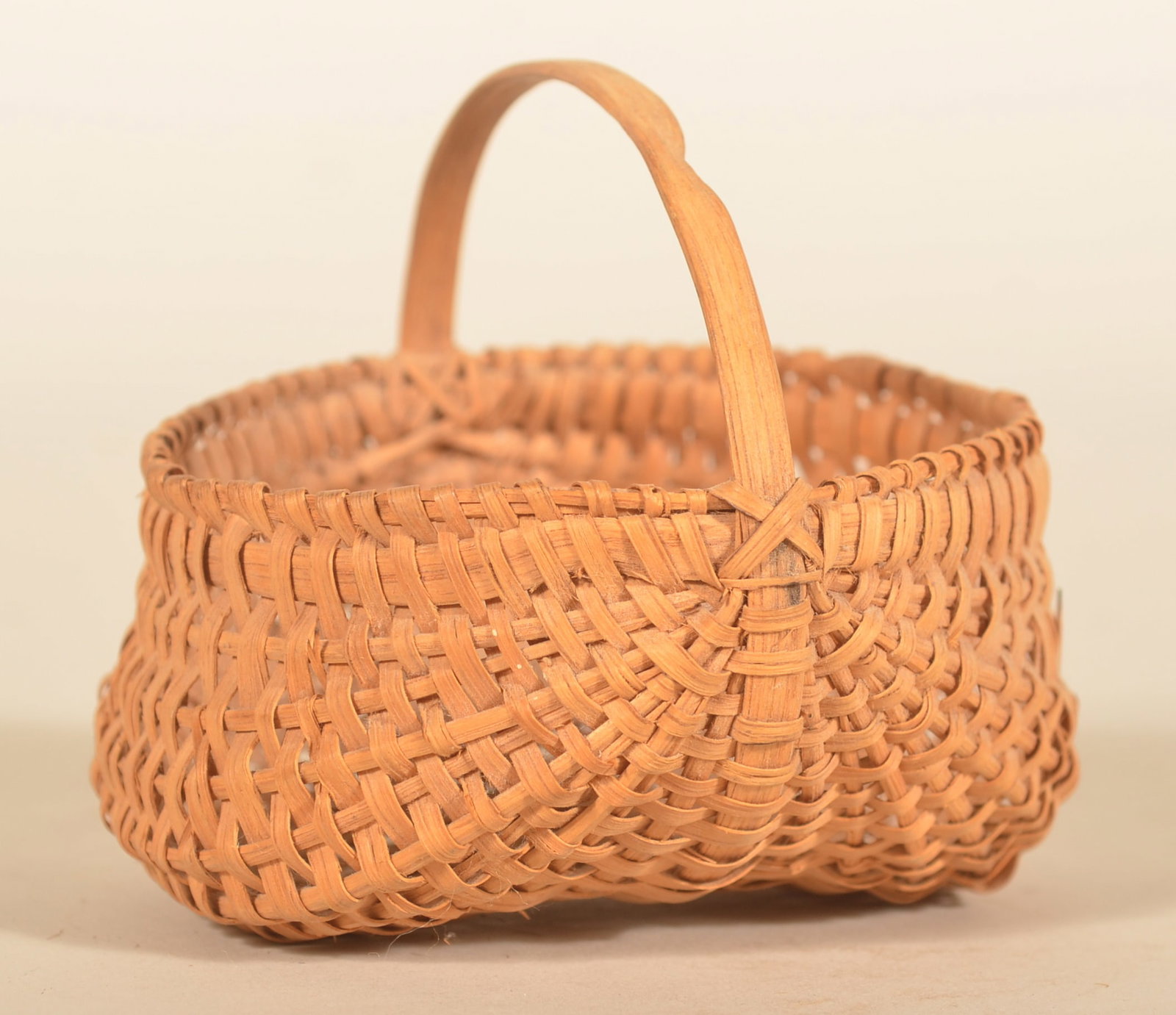 Miniature Splint Oak Buttocks Basket (1 of 5)