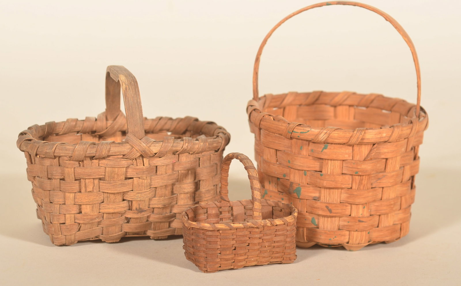 3 Great Splint Oak Miniature Flower Baskets (1 of 3)
