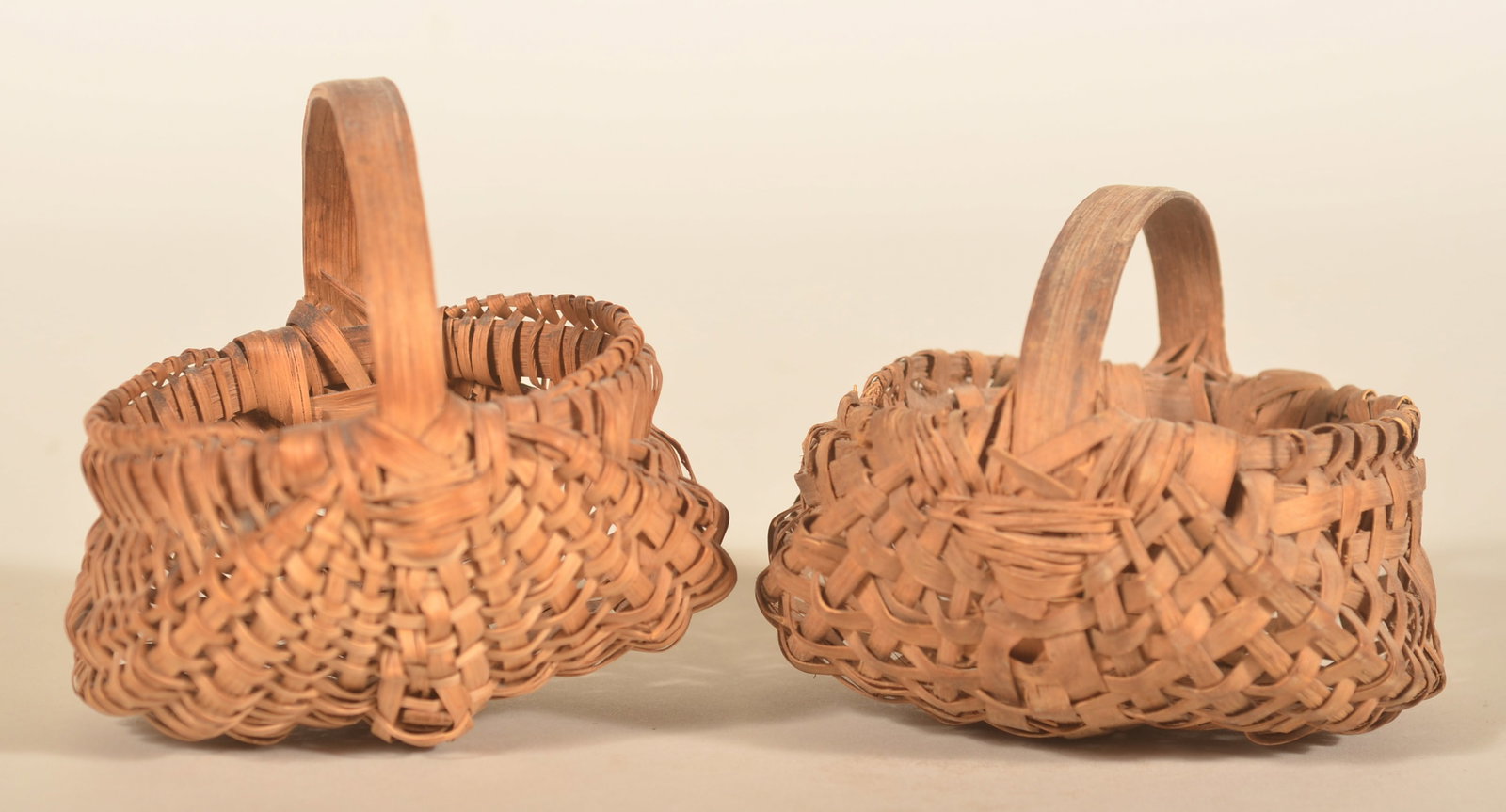 2 Miniature Splint Oak Egg Baskets (1 of 4)
