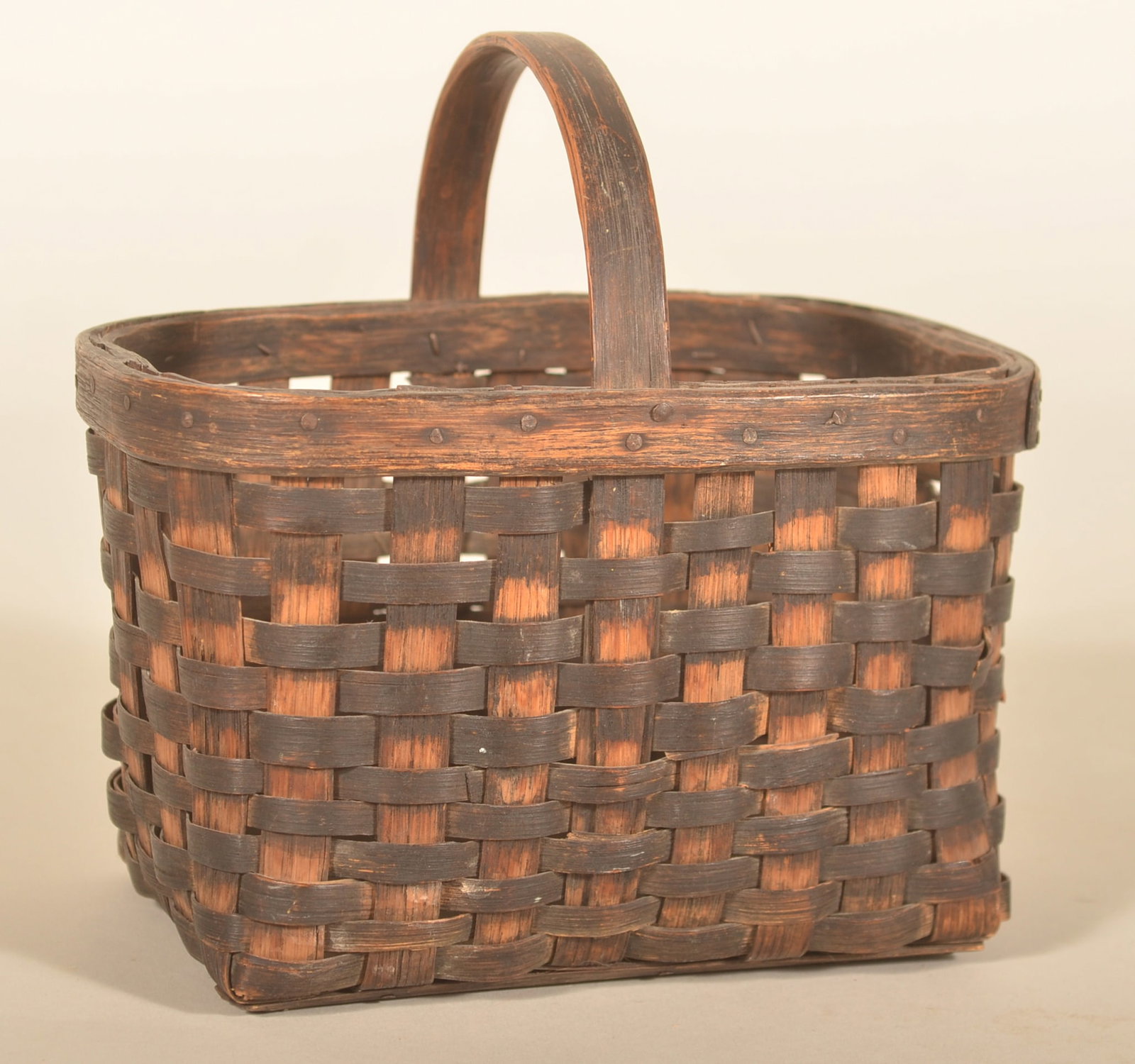 Small Painted Splint Oak Egg Basket (1 of 4)
