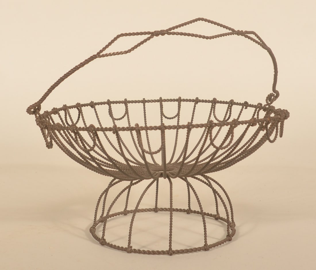 Great 19th C. Twisted-Wire Fruit Basket (1 of 3)