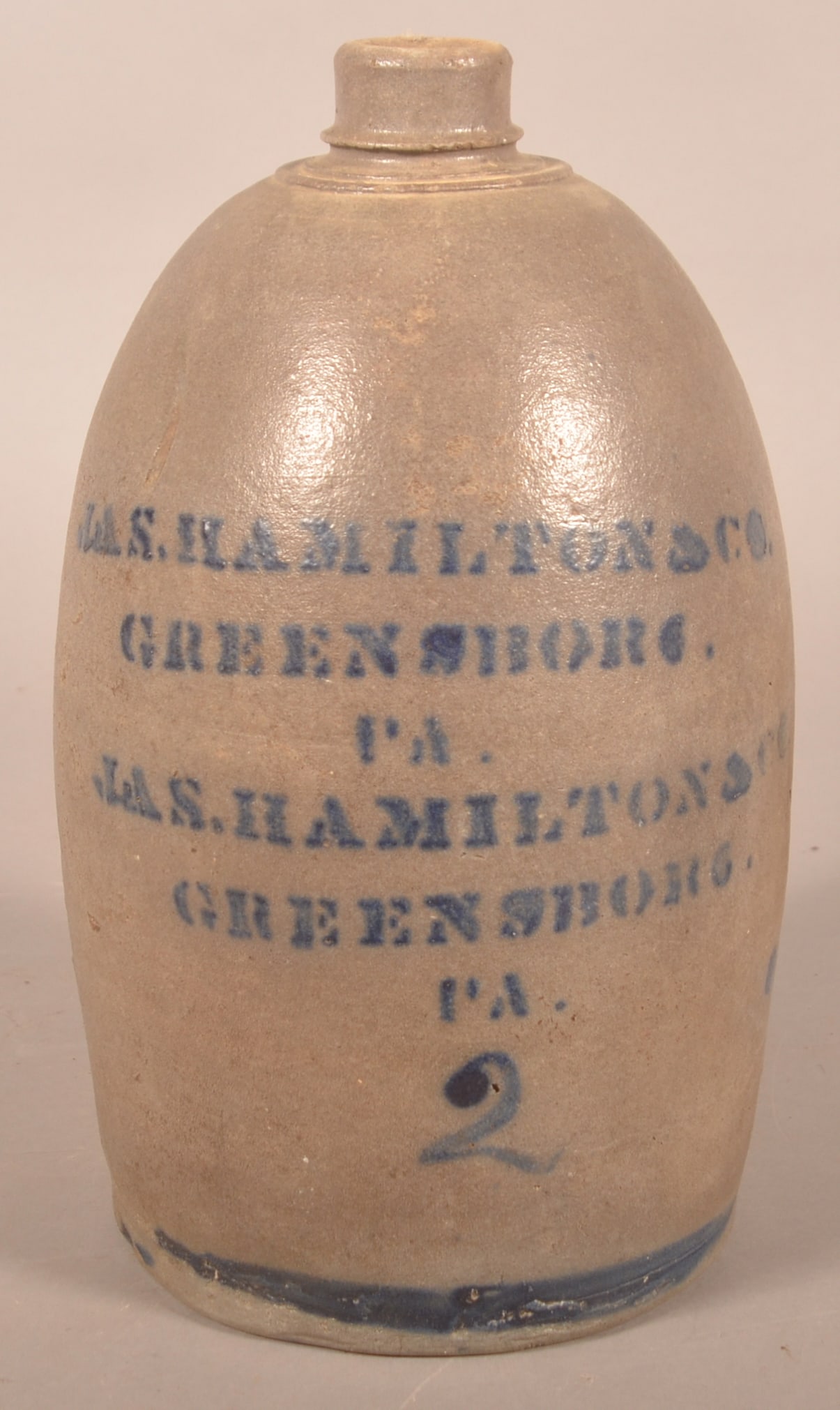 James Hamilton Double Stencil Greensboro, PA Jug (1 of 6)