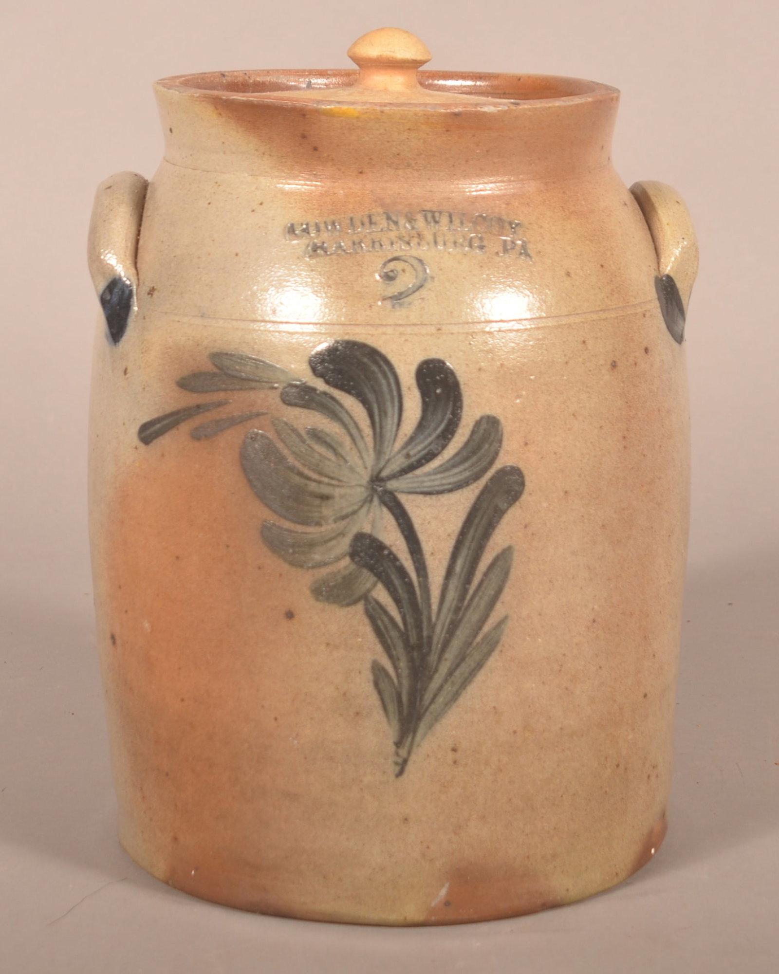 Cowden & Wilcox Harrisburg, PA Stoneware Churn (1 of 4)