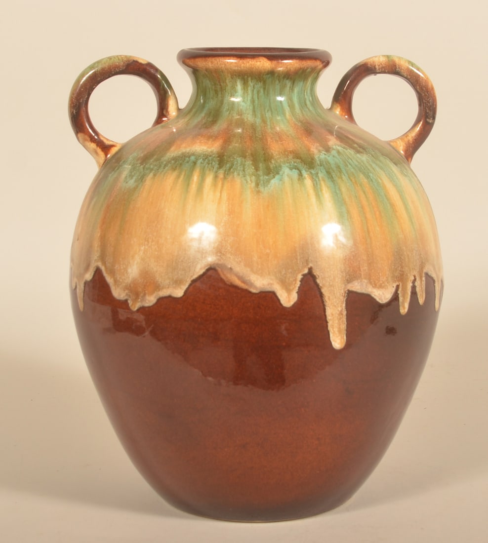 Large Roseville Art Pottery Double-Handled Vase (1 of 4)