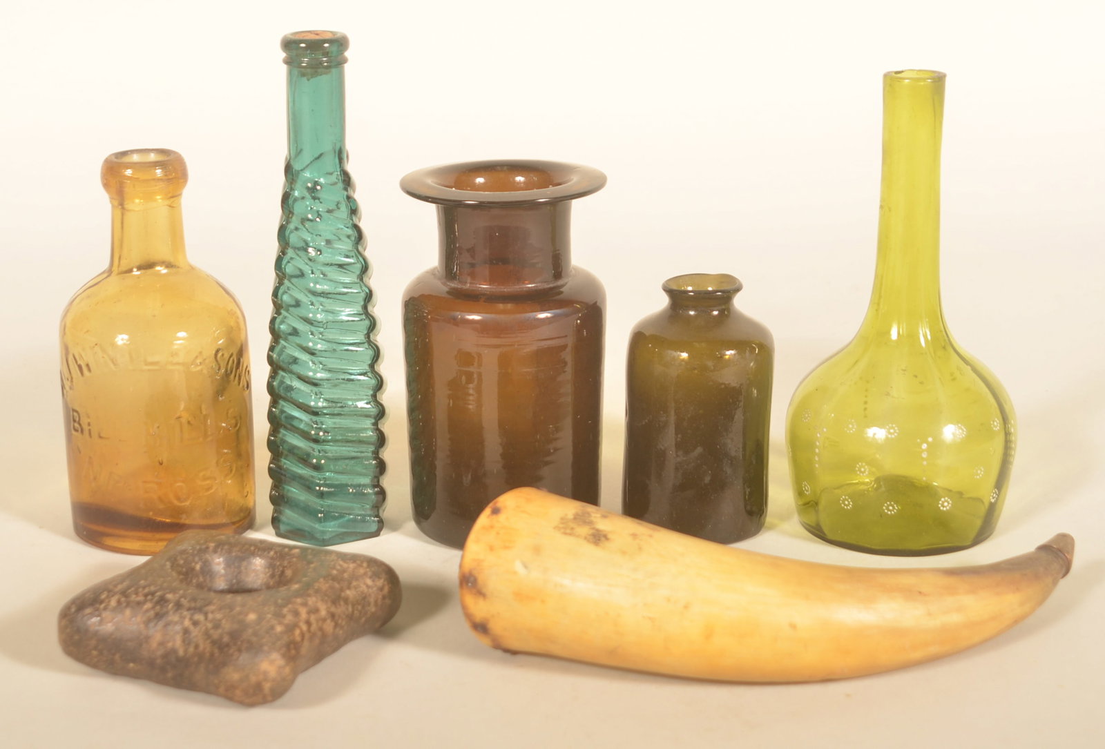 Amber Soda Bottle, Colored Glass & Primitives (1 of 4)