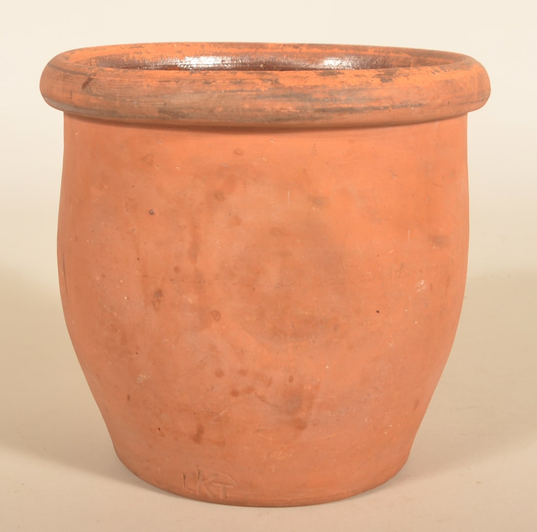 Dryville PA "LKT" Redware Storage Crock (1 of 4)