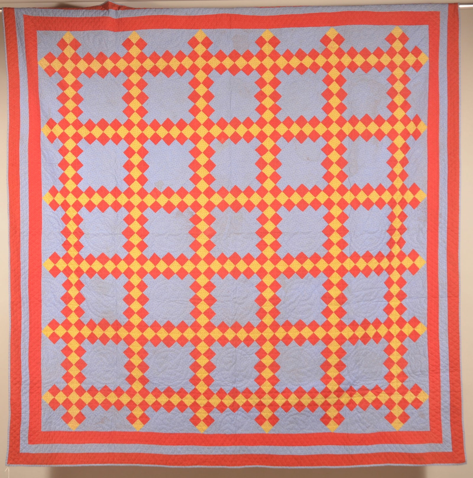 Antique Pennsylvania Irish Chain Patchwork Quilt (1 of 6)