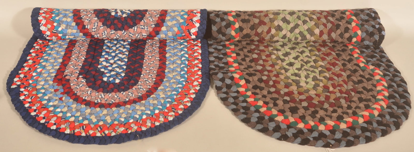 2 Antique Braided Throw Rugs (1 of 8)