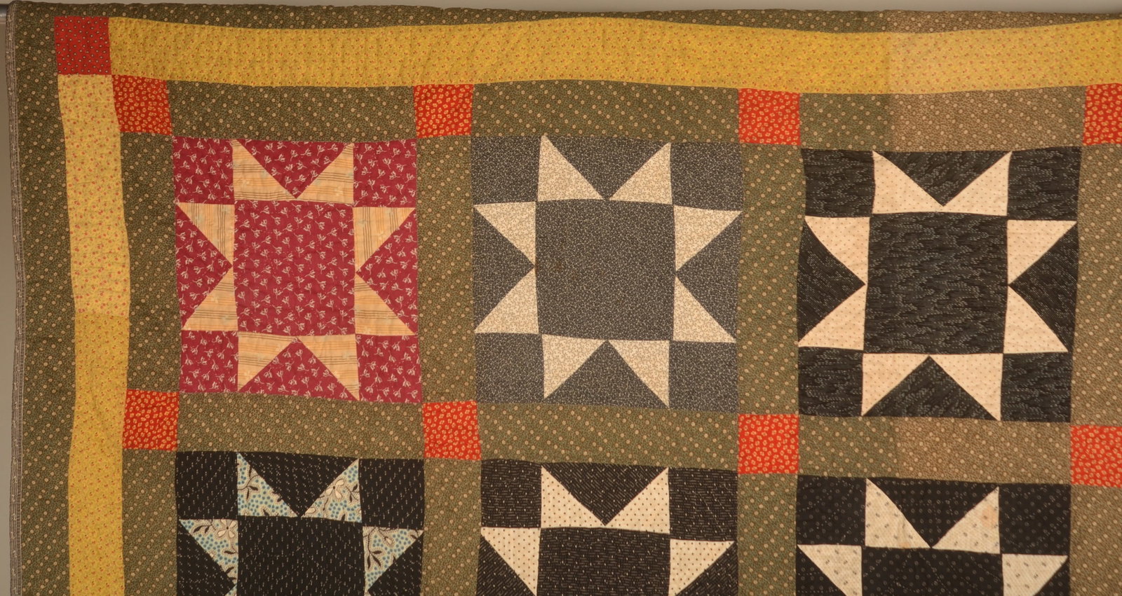 8-Pointed Star Antique Patchwork Quilt - 6