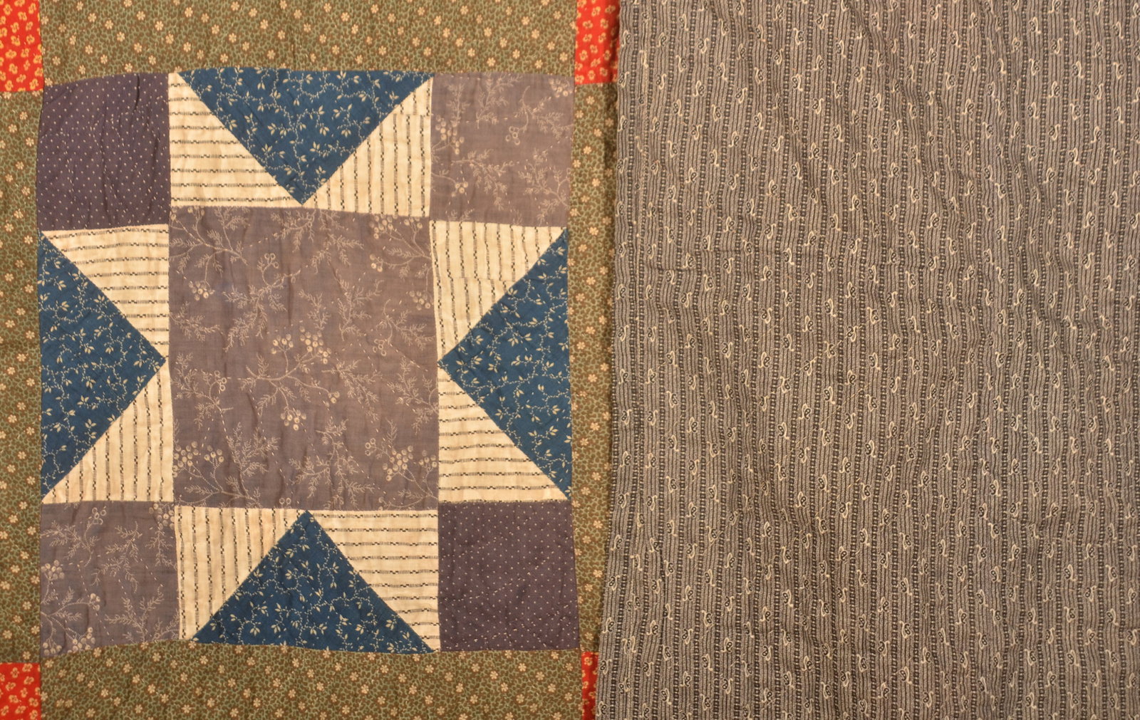 8-Pointed Star Antique Patchwork Quilt - 7