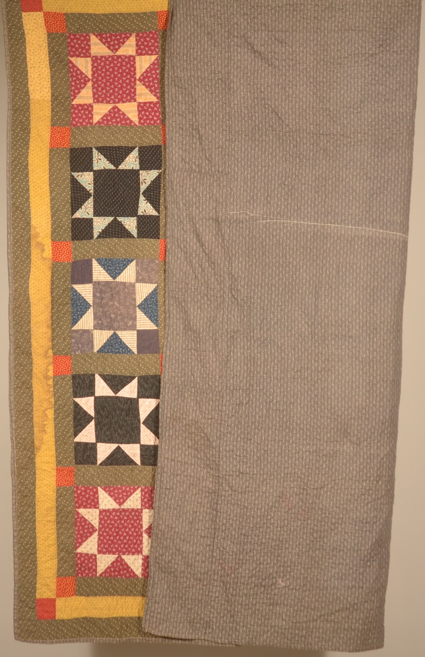 8-Pointed Star Antique Patchwork Quilt - 8