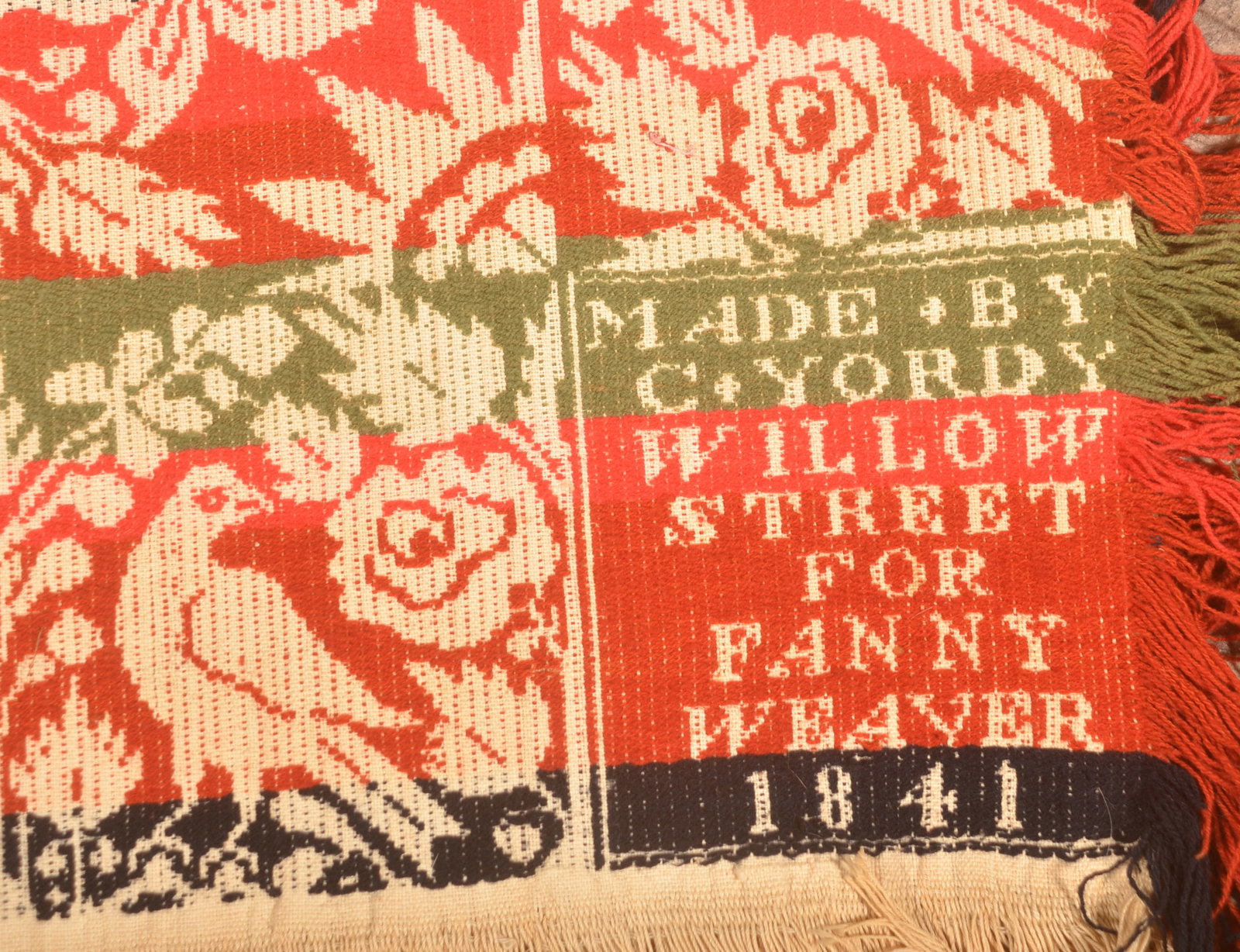 C. Yordy Willow Street 5-Color PA Woven Coverlet (1 of 9)