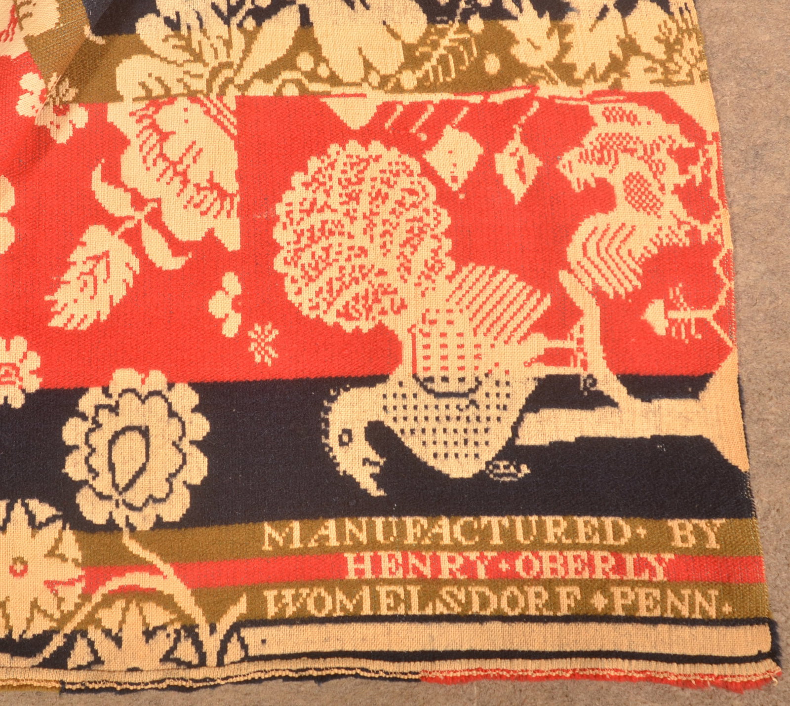 Henry Oberly Womelsdorf, PA 4-Color Coverlet (1 of 8)
