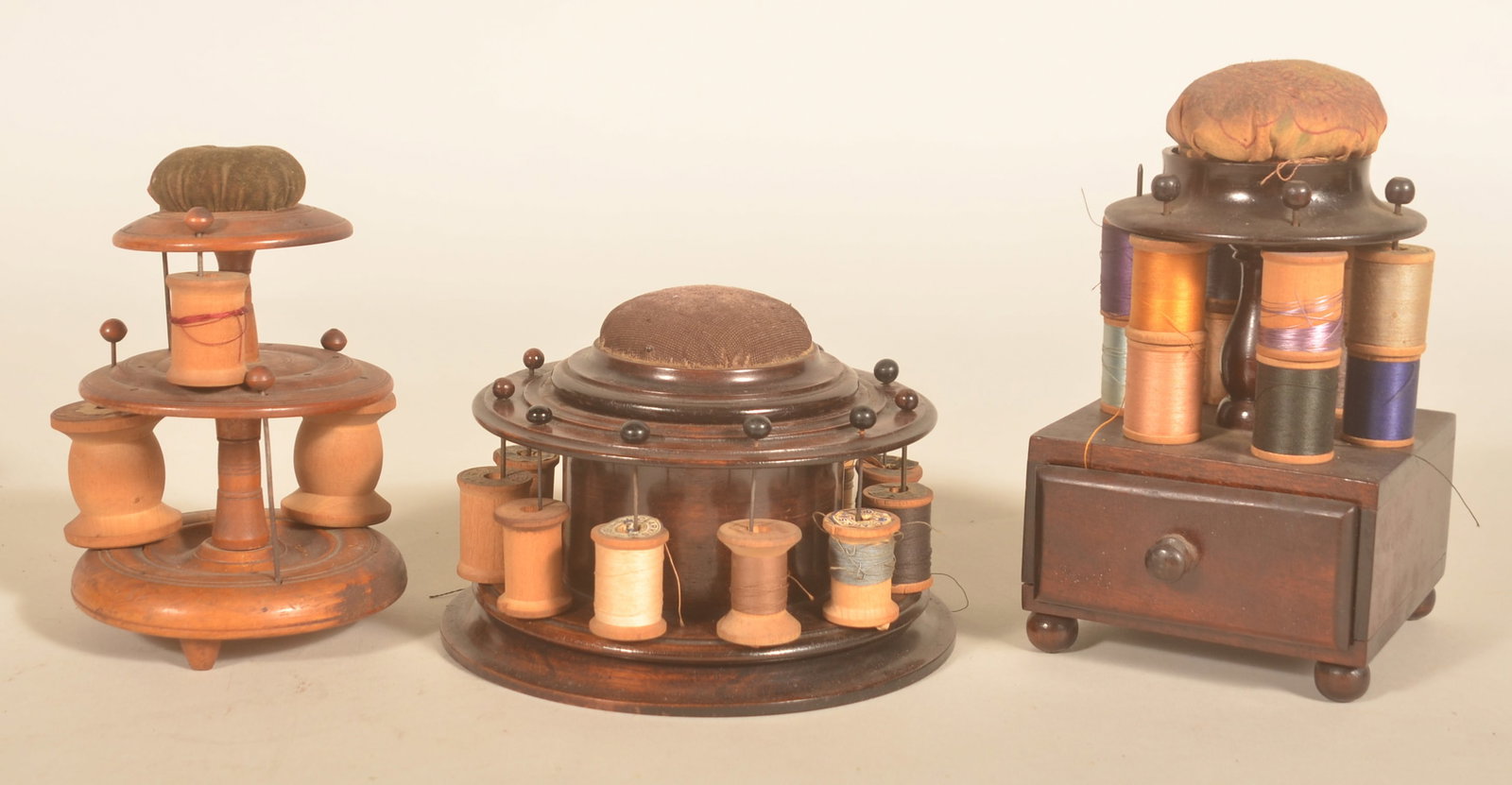 3 Antique Sewing Stands & Spool Holders (1 of 3)