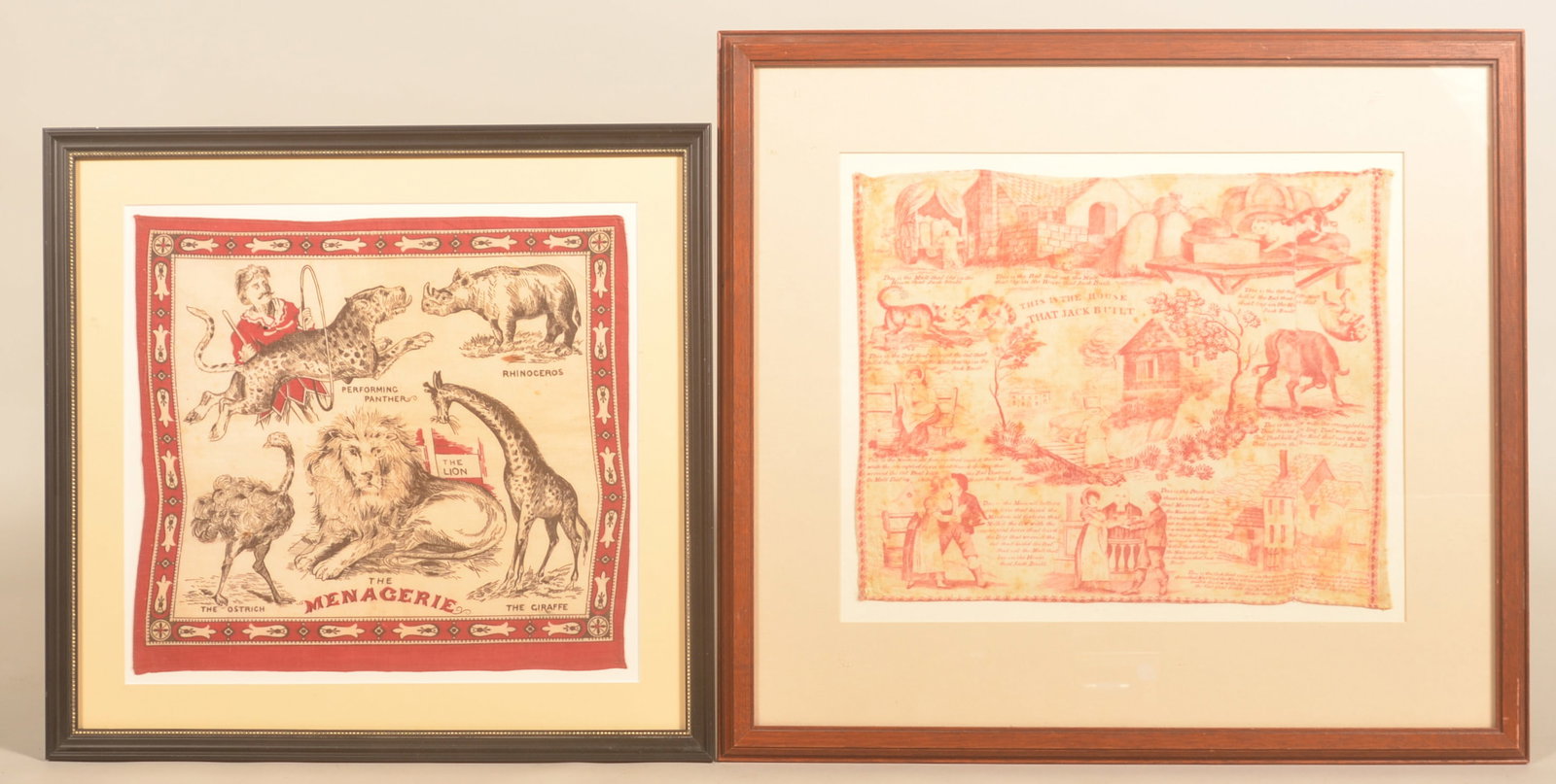 2 Framed Antique Children's Hankies (1 of 3)