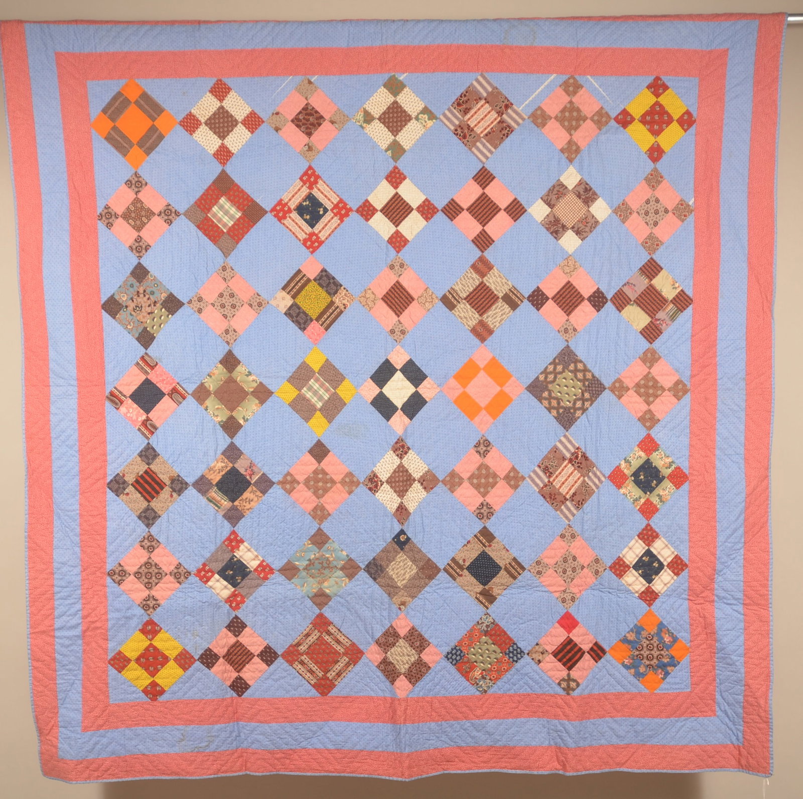 Antique Pennsylvania Diamond 9-Patch Quilt (1 of 5)
