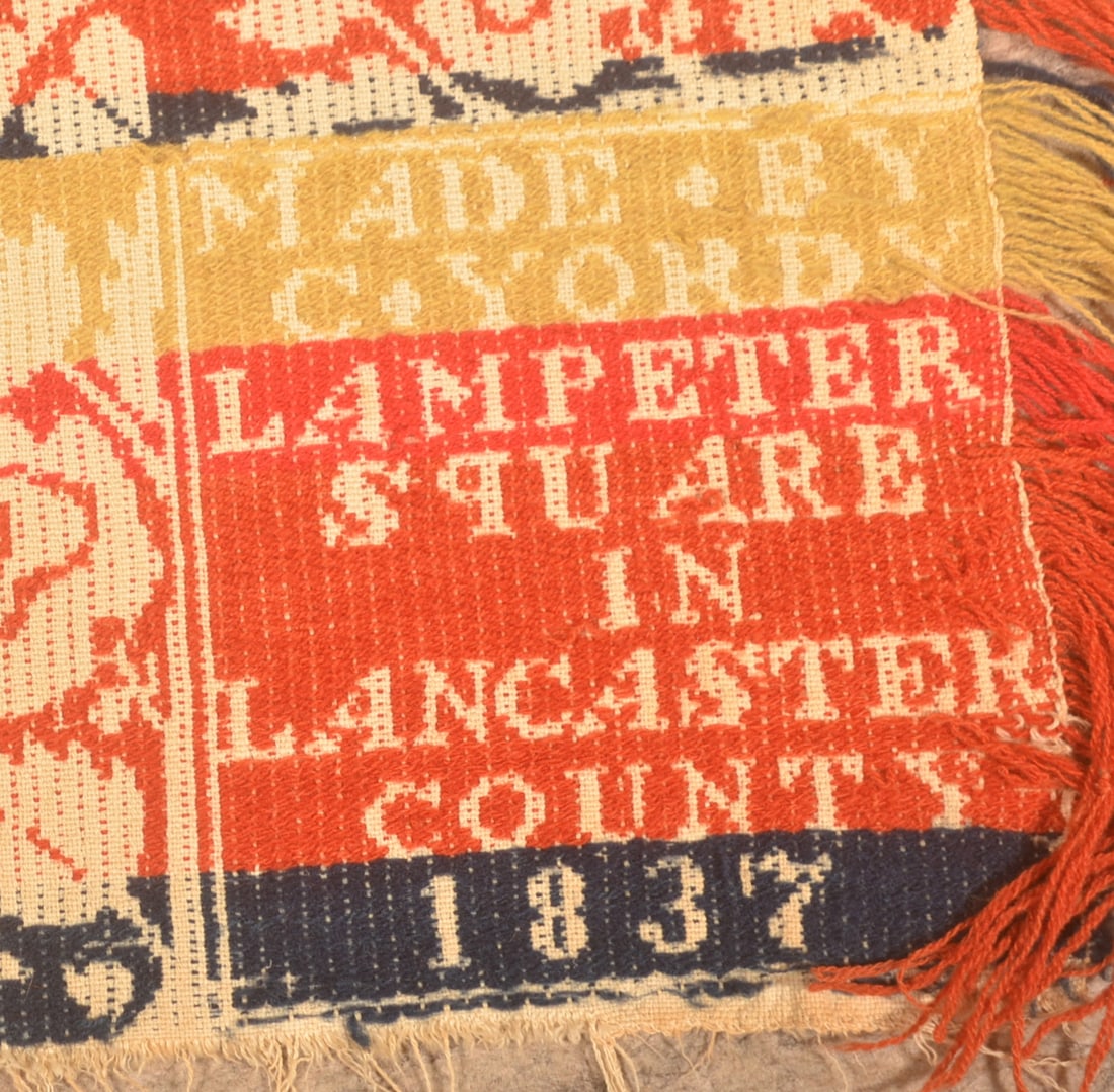 Christian Yordy Lampeter Square, PA 1837 Coverlet (1 of 9)