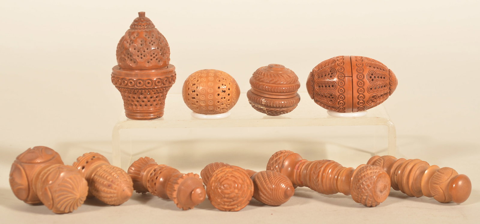 Large Group Turned Tagua Needle & Thimble Cases (1 of 5)