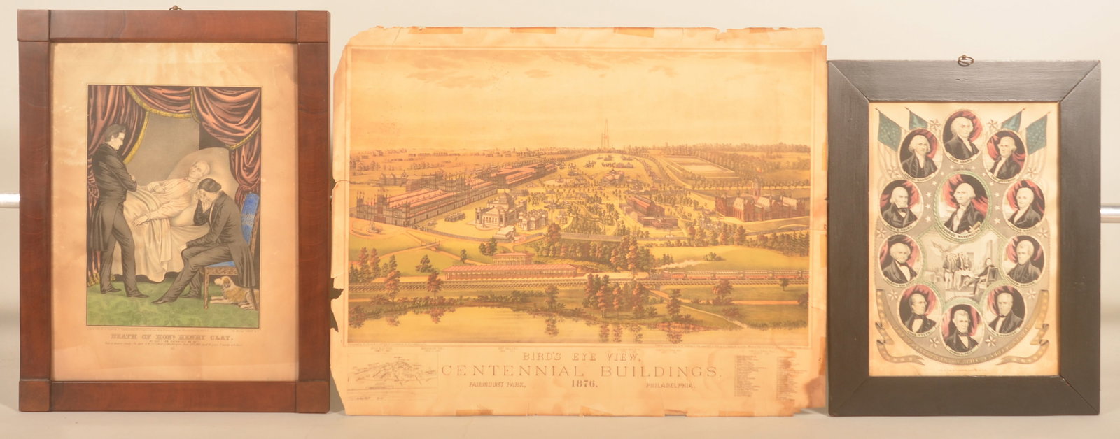 2 Framed N. Currier Prints and 1 Unframed Print (1 of 5)