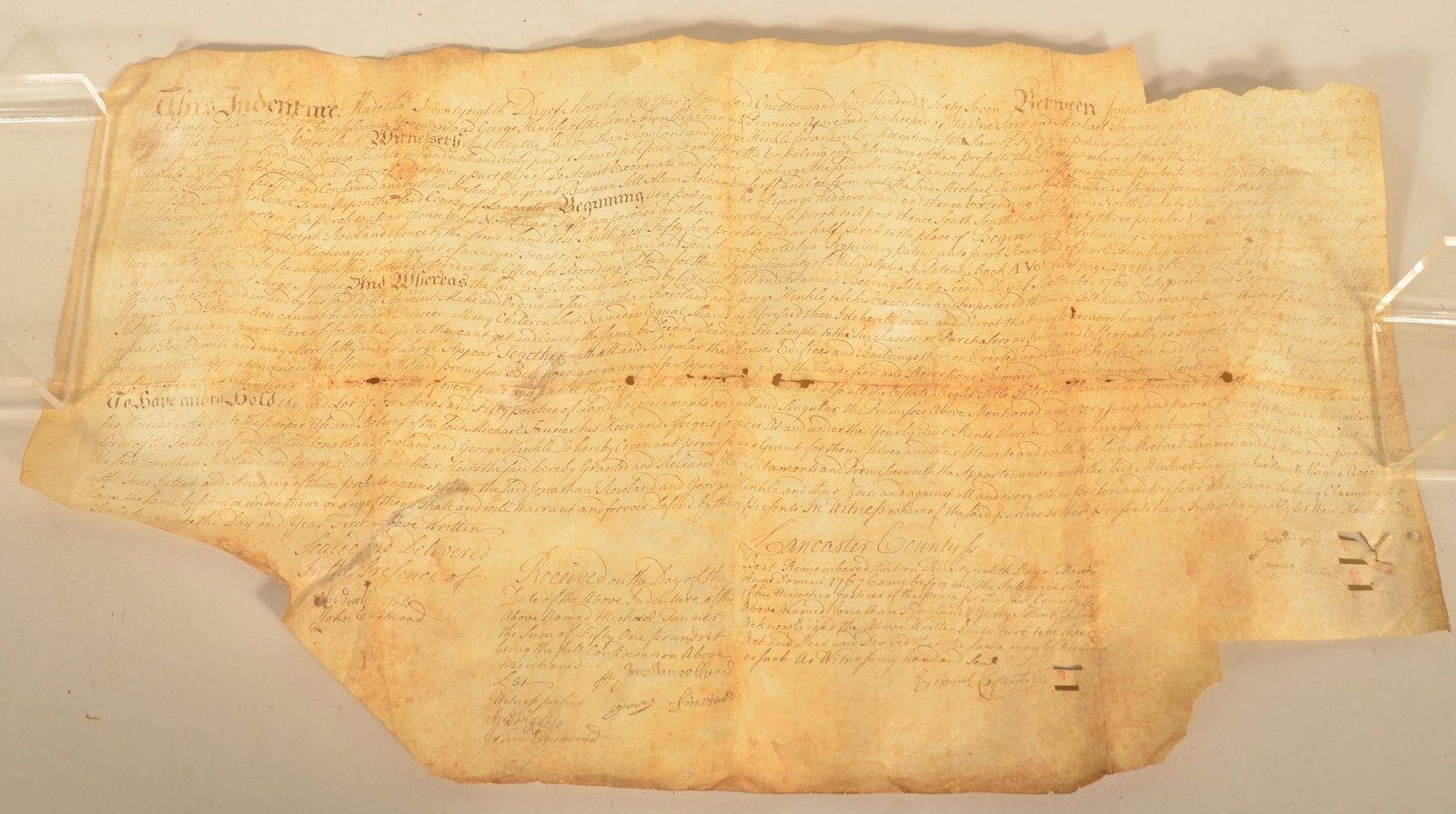 1767 Earl Township Lancaster County Indenture (1 of 5)