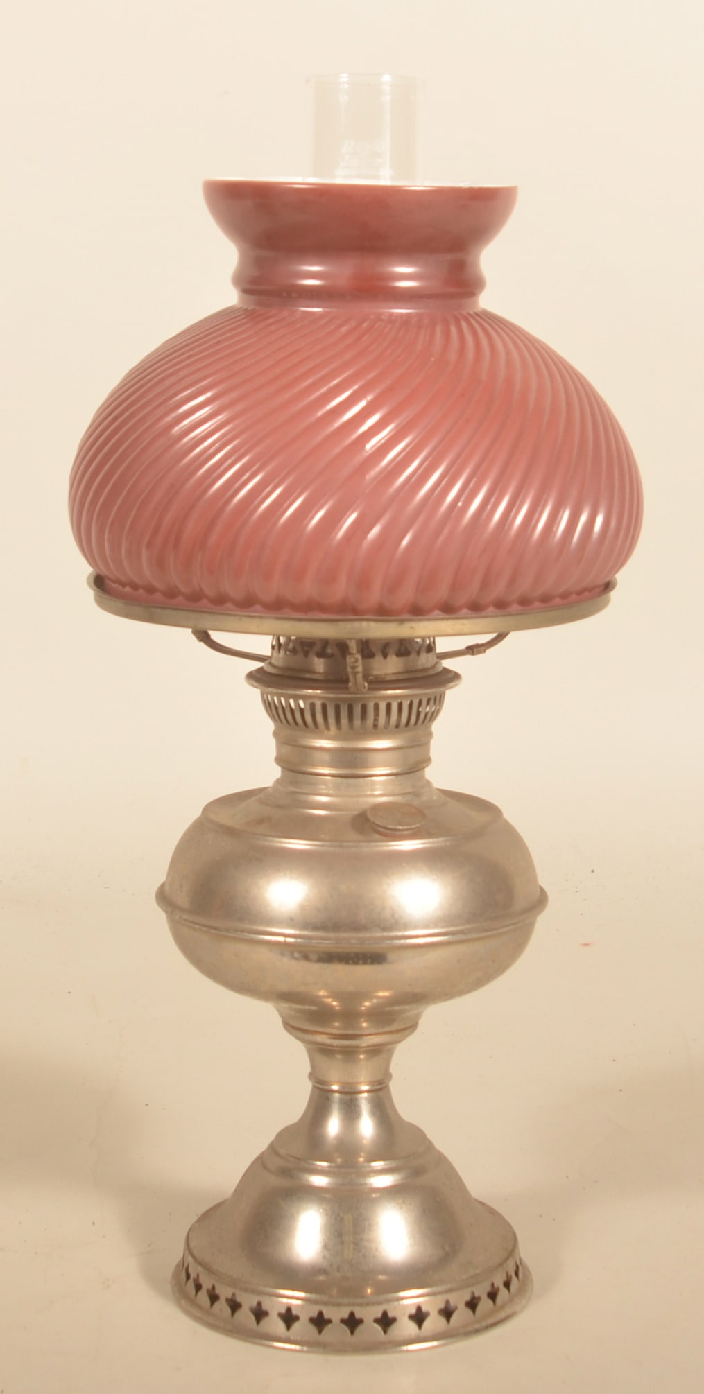 Unusual Junior Rayo Nickel-Plated Oil Lamp (1 of 3)