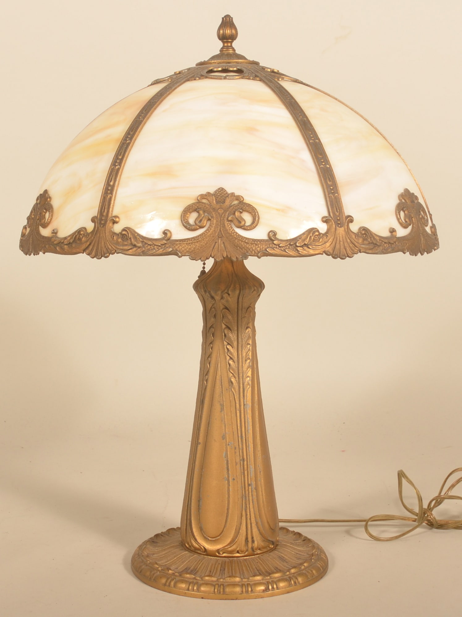 Art Deco Leaded Glass Electrified Lamp (1 of 5)