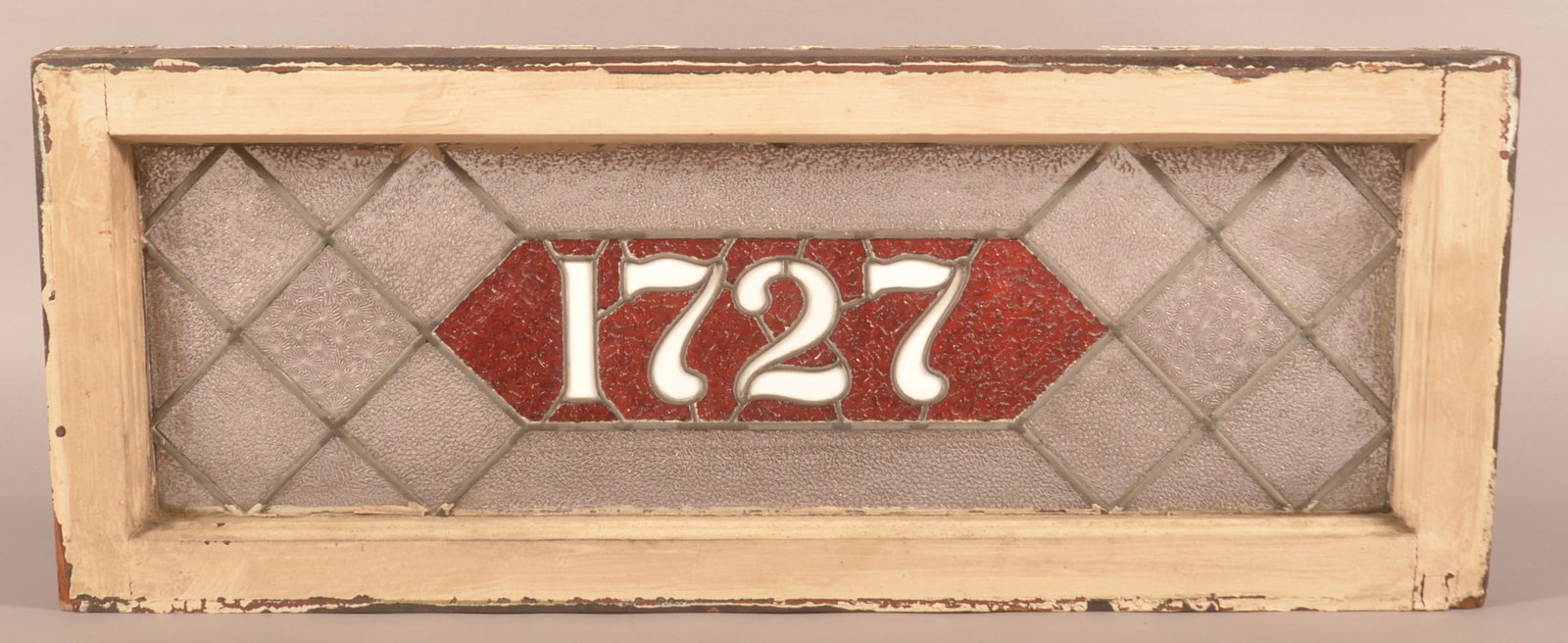 Antique Leaded Stained Glass Building Transom (1 of 3)