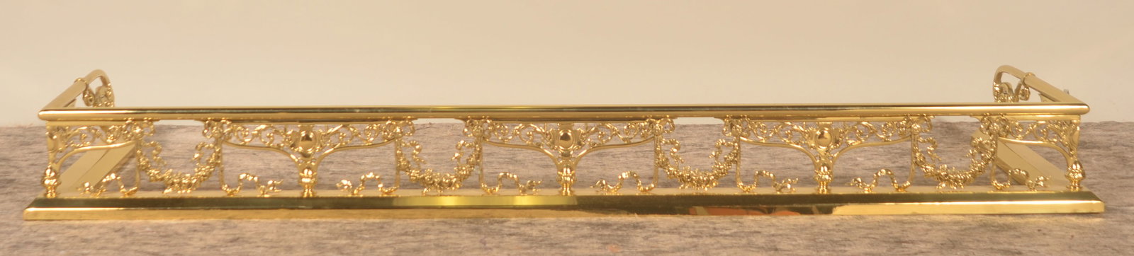 Exceptional Complete Brass Fireplace Set - 2