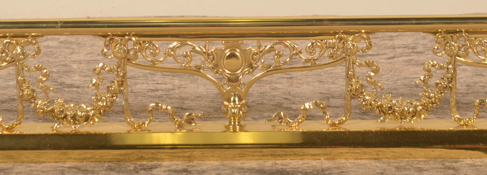 Exceptional Complete Brass Fireplace Set - 3