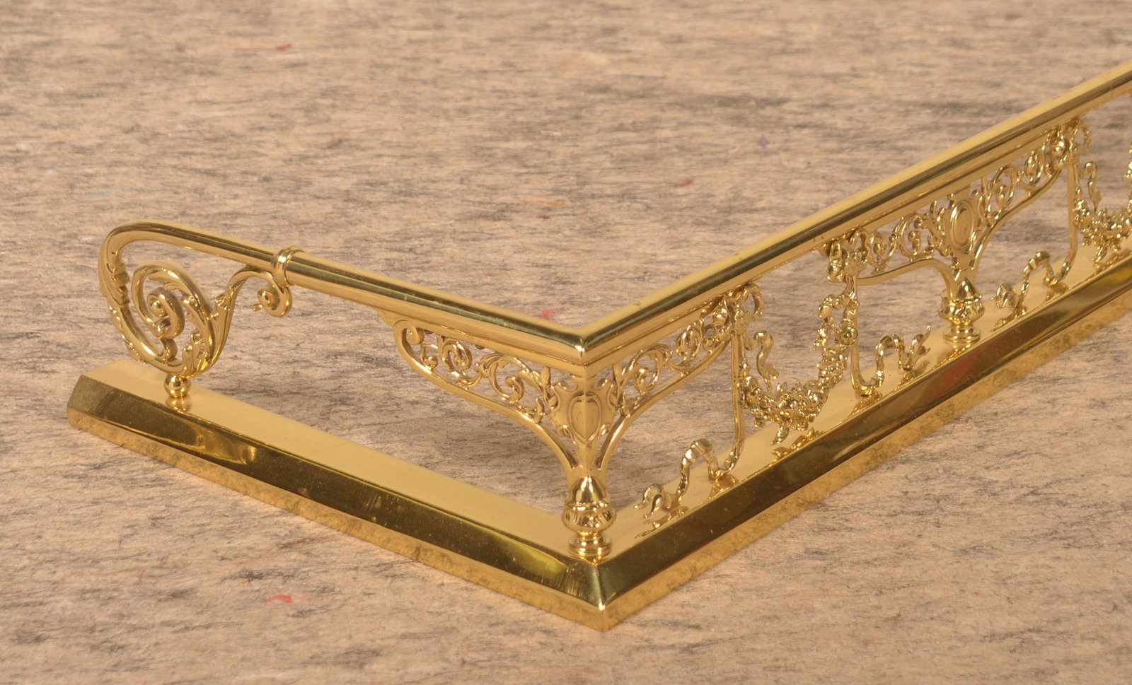 Exceptional Complete Brass Fireplace Set - 4