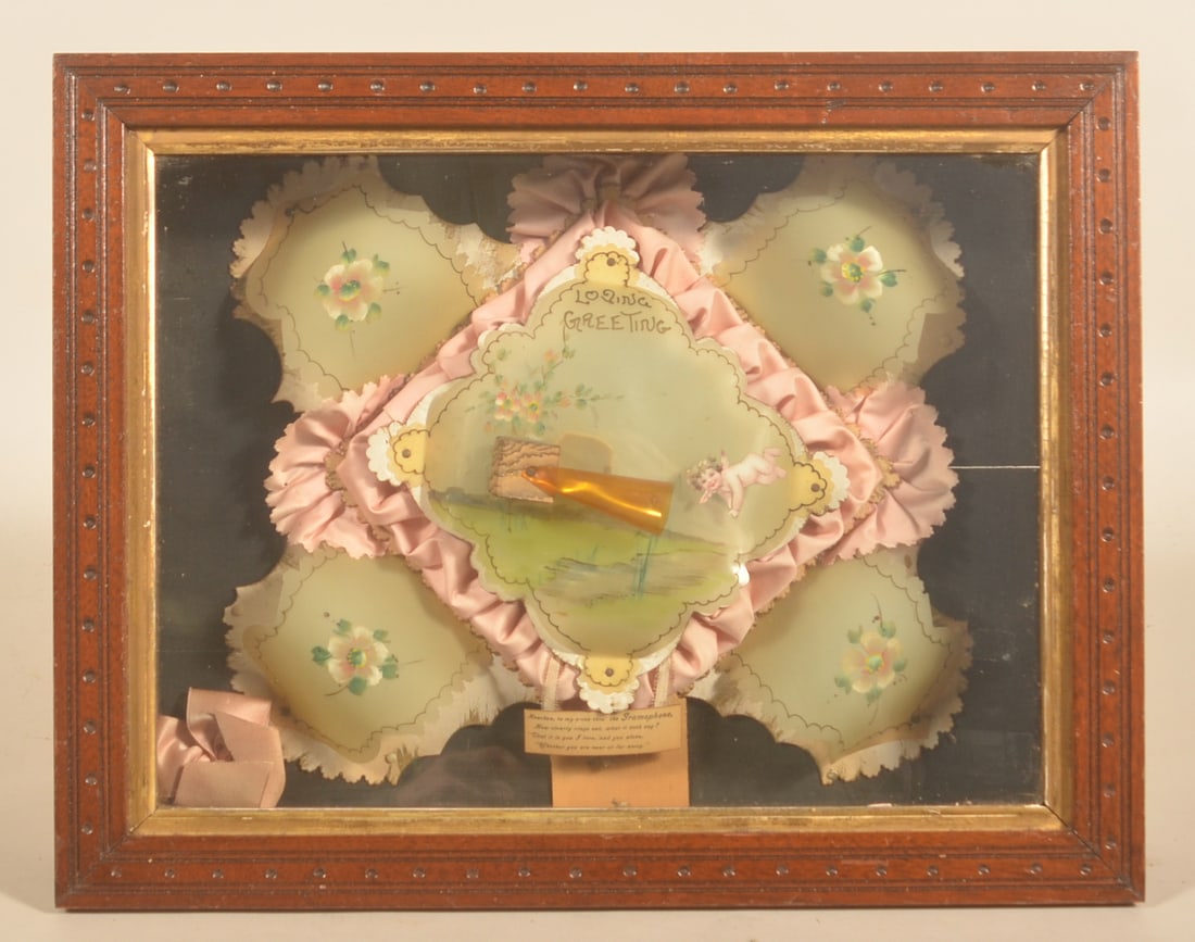 Late 19th C. Framed Gramophone Wedding Centerpiece (1 of 7)