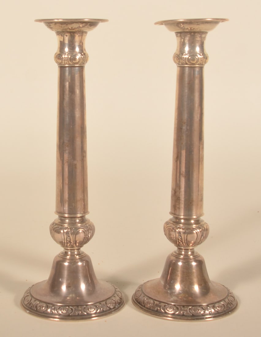 Pair Gorham Sterling Silver Weighted Candlesticks (1 of 6)