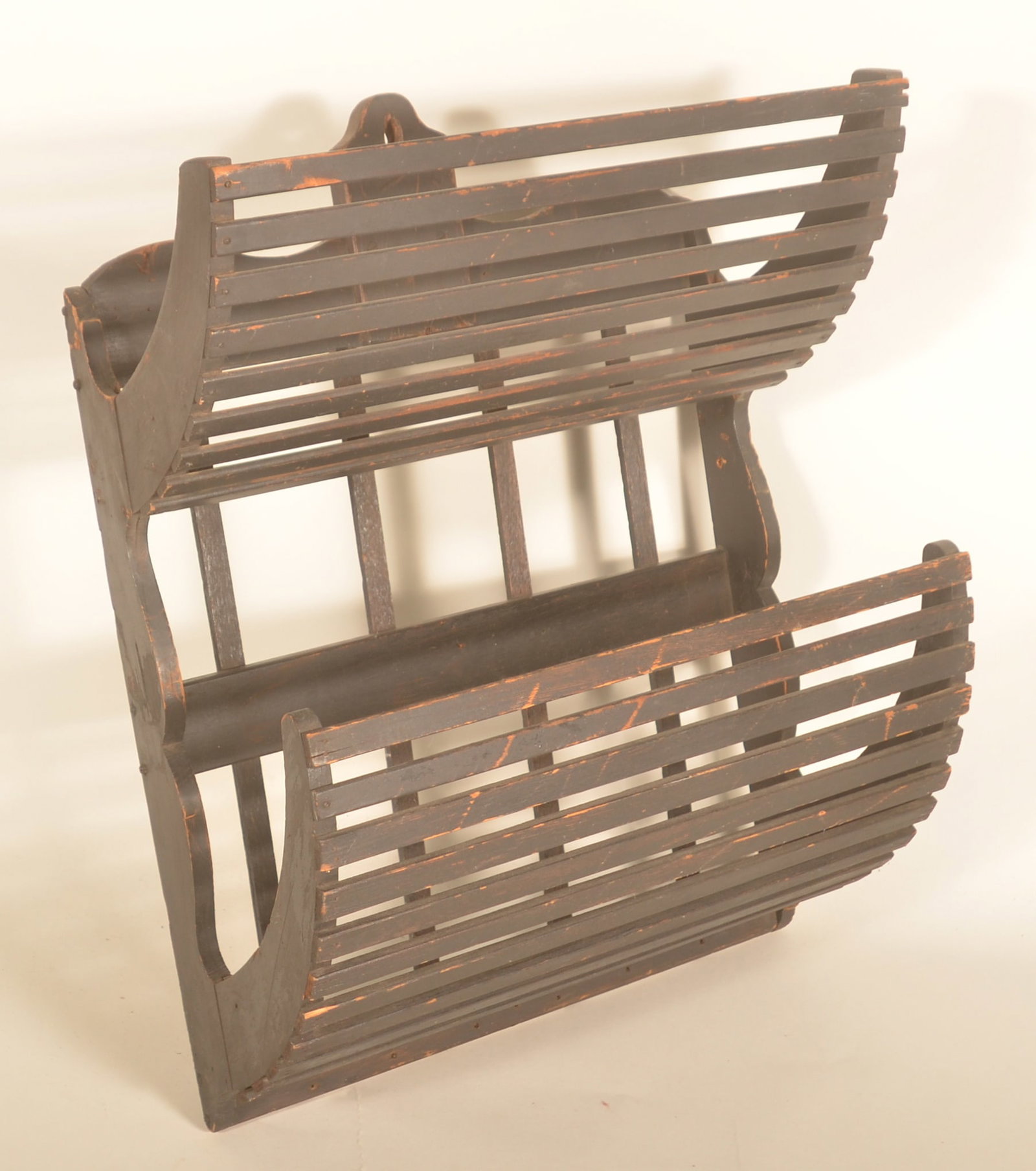 Antique Black-Painted Hanging Drying Rack (1 of 4)