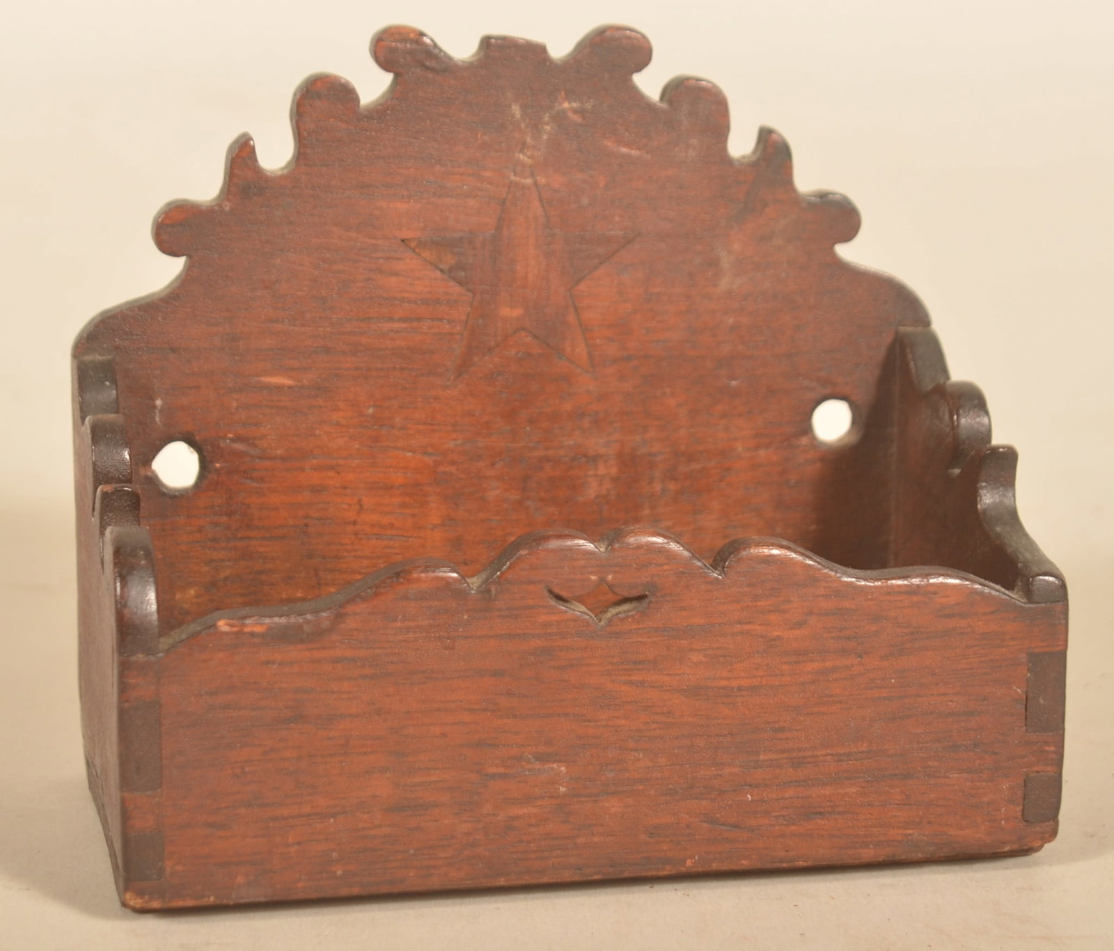 Excellent Tiny Inlaid Carved Wall Box (1 of 5)