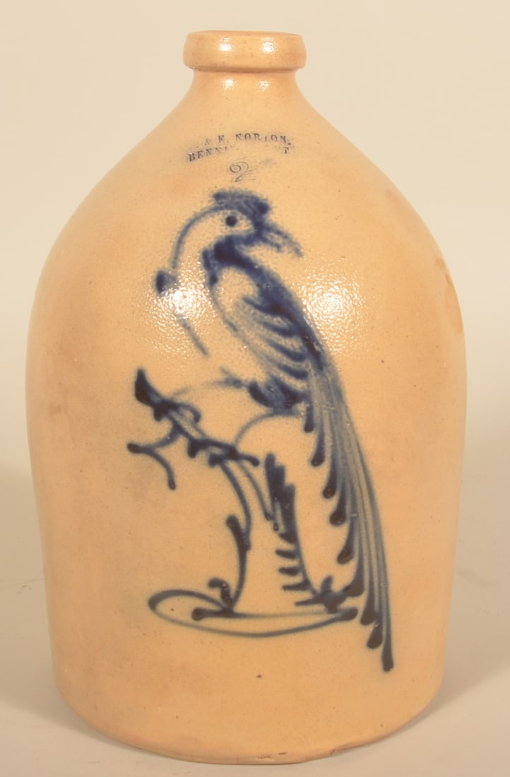 2-Gal. J & E Norton Bennington, VT Stoneware Jug (1 of 5)