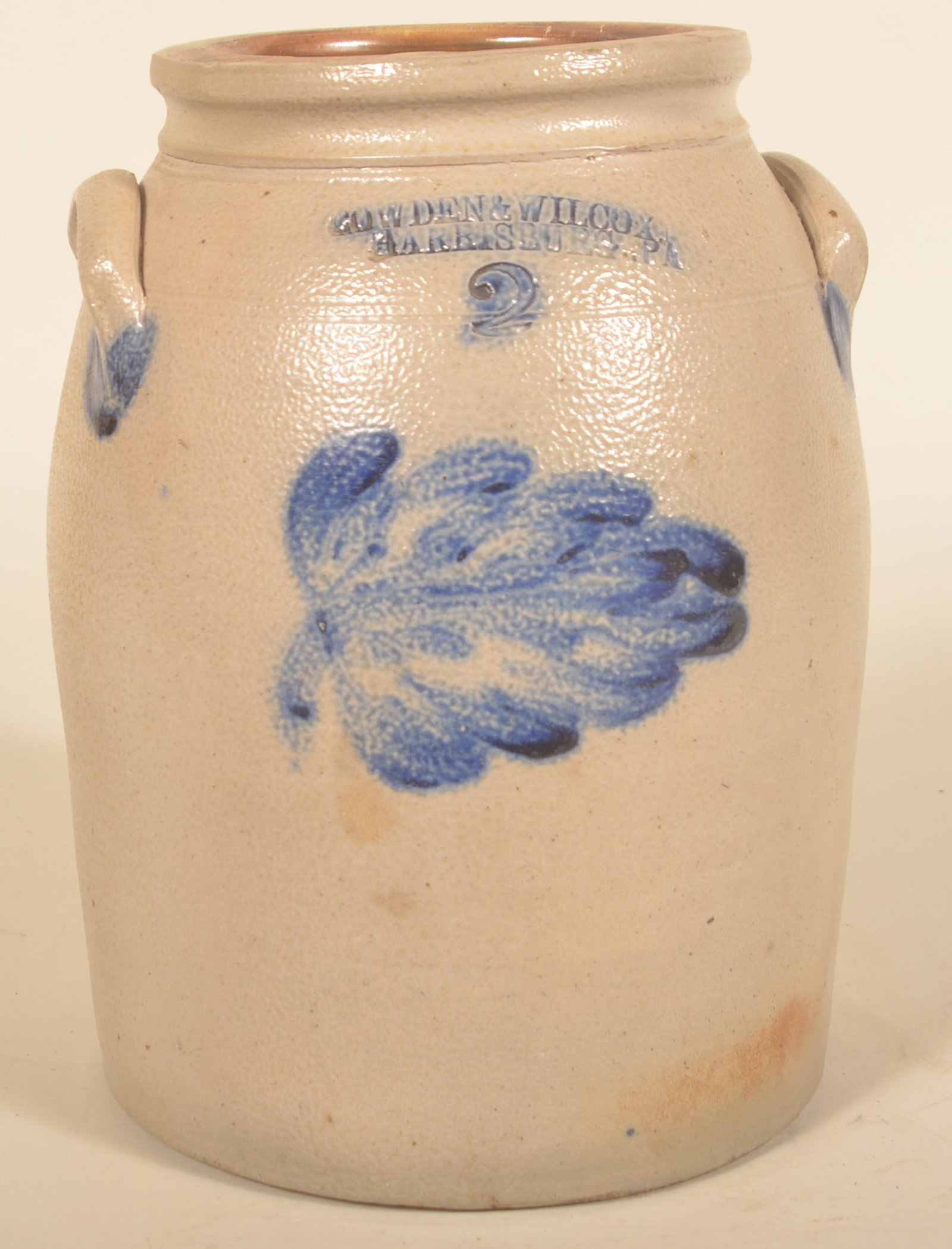 2-Gallon Cowden & Wilcox Tobacco Stoneware Crock (1 of 5)