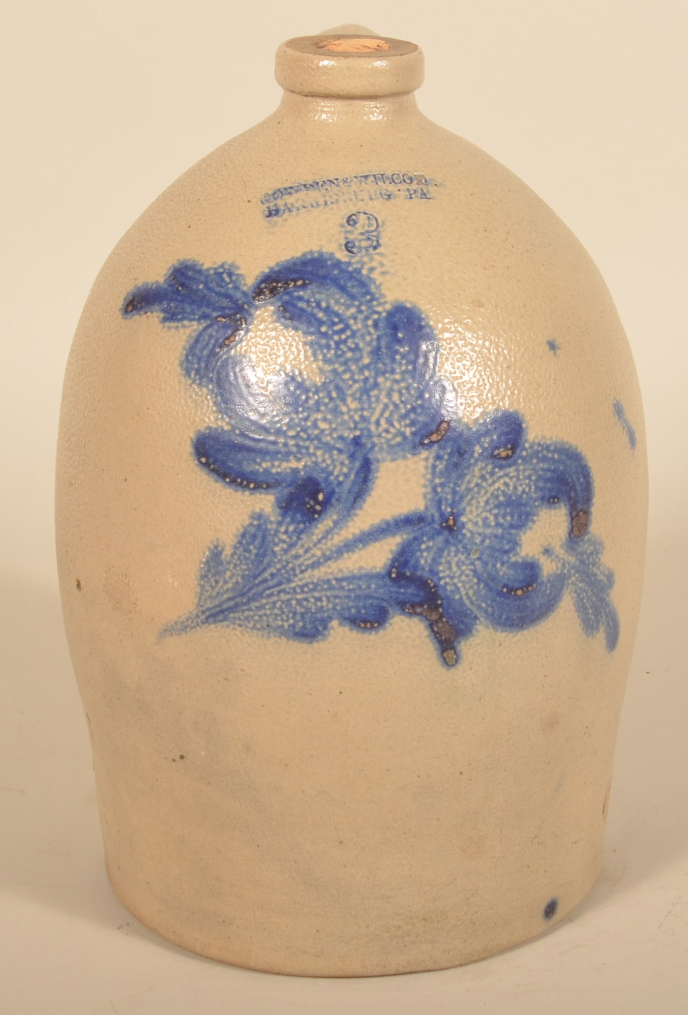 3-Gallon Cowden & Wilcox Jug w/ Floral Decoration (1 of 6)