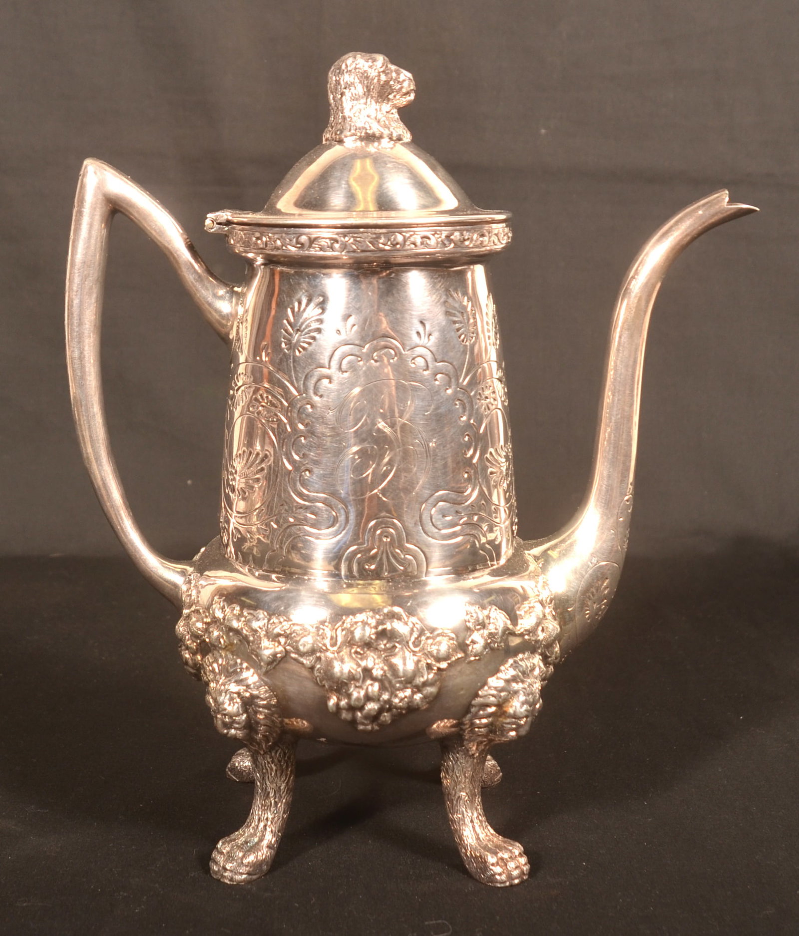 Sterling Silver Monogrammed Coffee Pot (1 of 9)