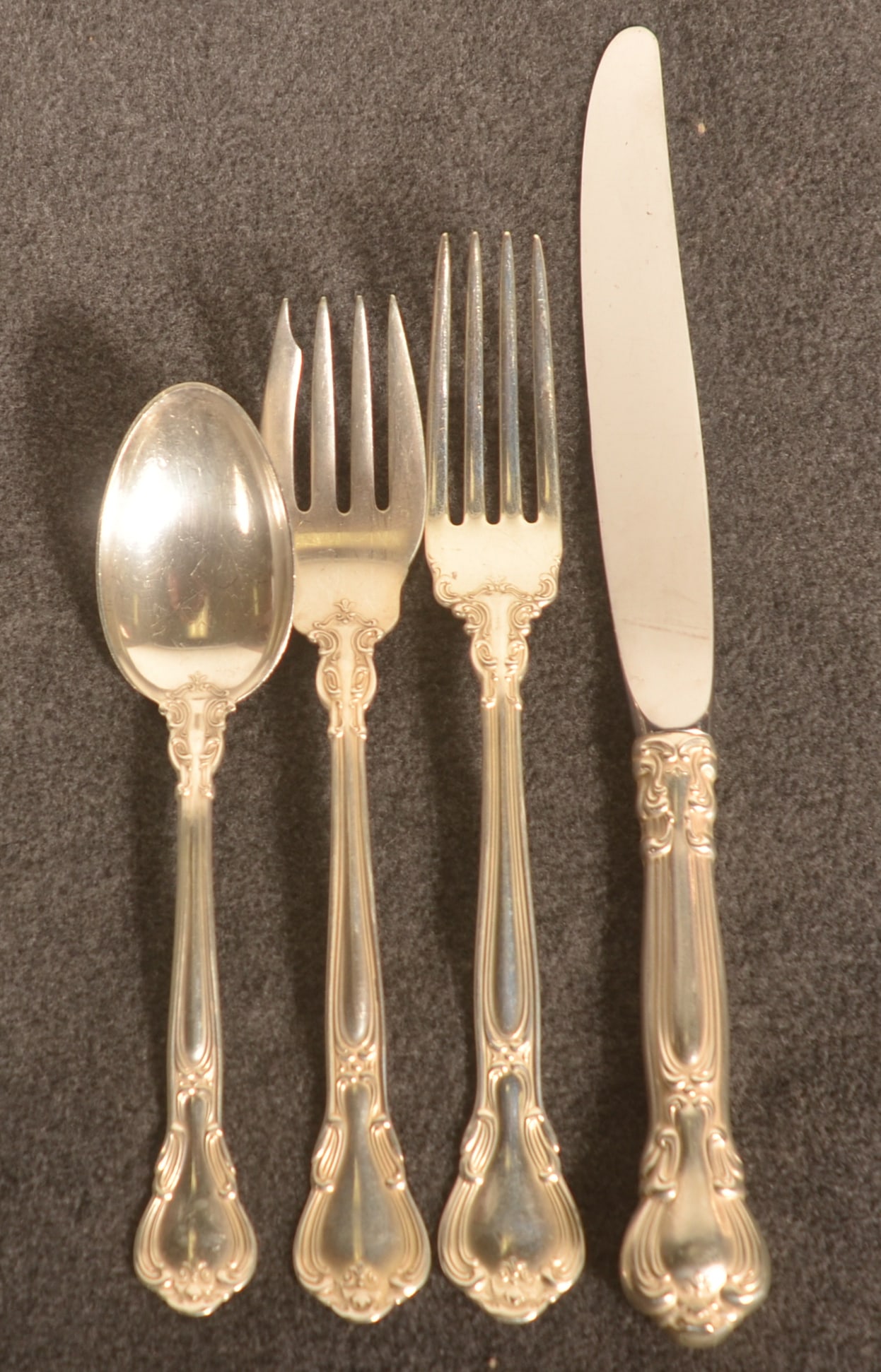 Gorham Sterling Chantilly Pattern Flatware Set - 2