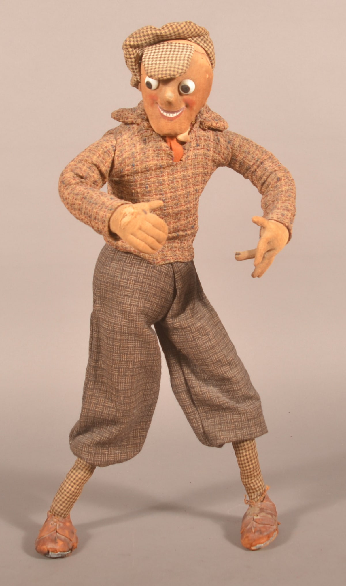 Unusual Posable Cotton & Wool Straw-Filled Doll (1 of 5)