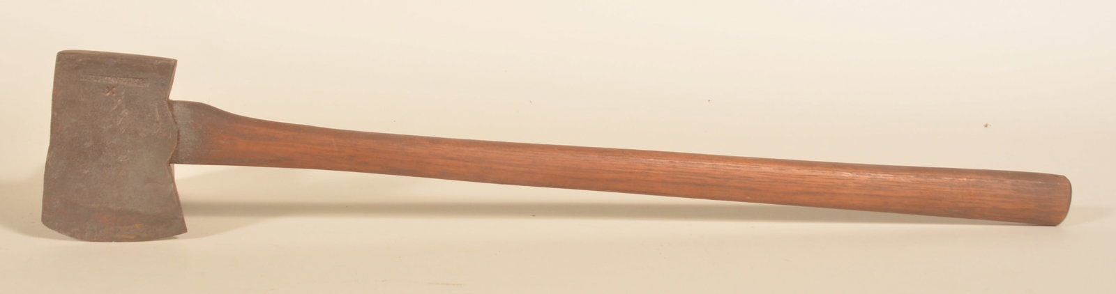 J.B. Stohler PA Stamped Felling Axe: John Beamsderfer Stohler (1841-1920) lived and worked in Schaefferstown, Lebanon County, PA as a blacksmith making axes. The axe head stamped with his name and an "X". Appears the axe was reworked by