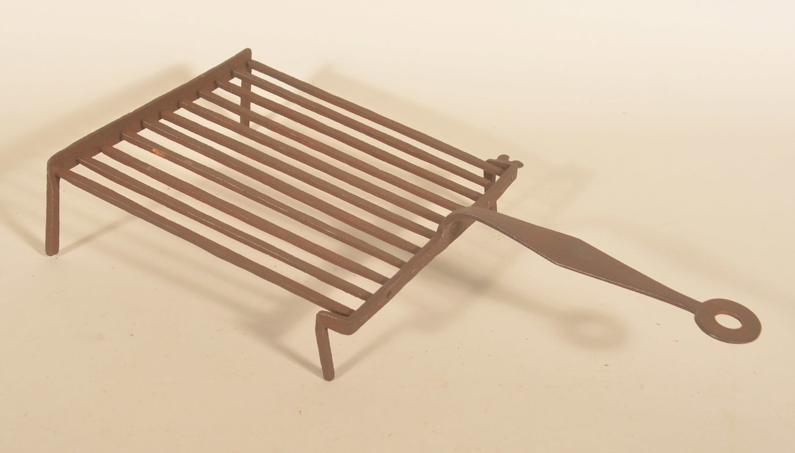 Rare Signed "W Adams" Wrought Iron Fireplace Tool: Rare to find a signed fireplace gridiron. Stamped "W Adams". William Adams, Sr. (1783-1852) and his son, William, Jr.(1821-1852) were both blacksmiths working in Northern Lancaster/Southern Berks