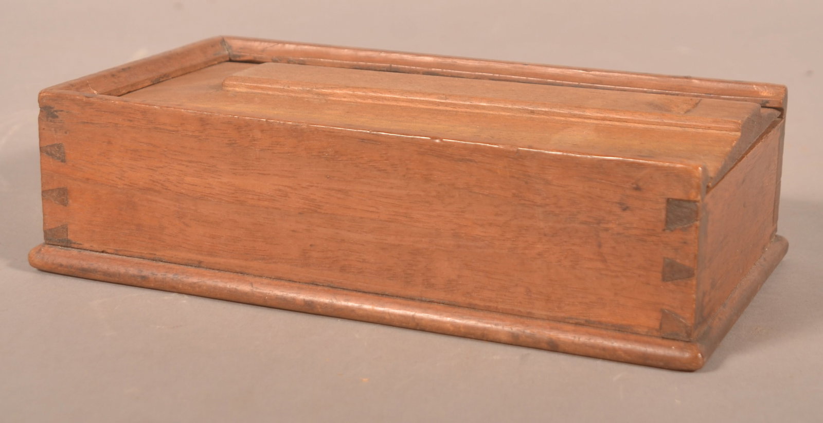 Dovetailed & Carved Walnut Slide Lid Spice Box (1 of 7)